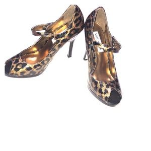 Steve Madden leopard print pumps